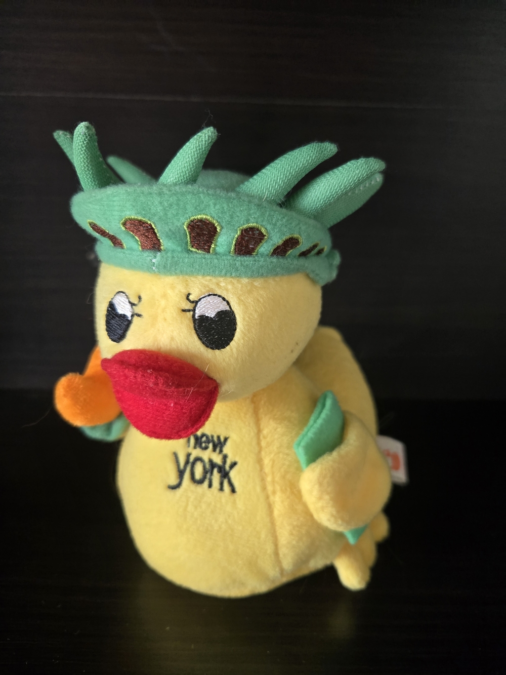 Yellow Statue of Liberty Duck Plush Toy - New York Souvenir